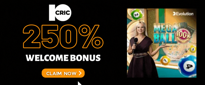 10CRIC 250% Deposit Bonus- Mega Ball