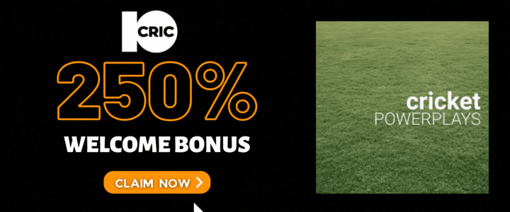 10CRIC 250% Deposit Bonus- ODI Powerplay Rules
