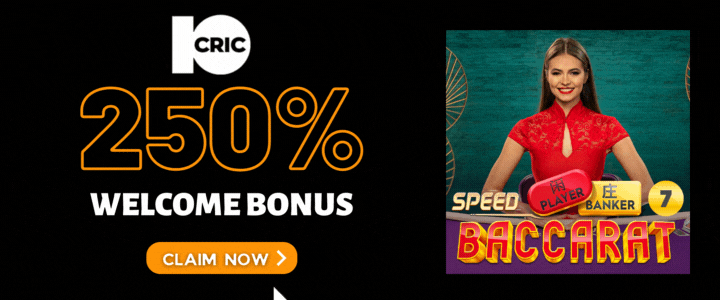 10CRIC 250% Deposit Bonus- Speed Baccarat