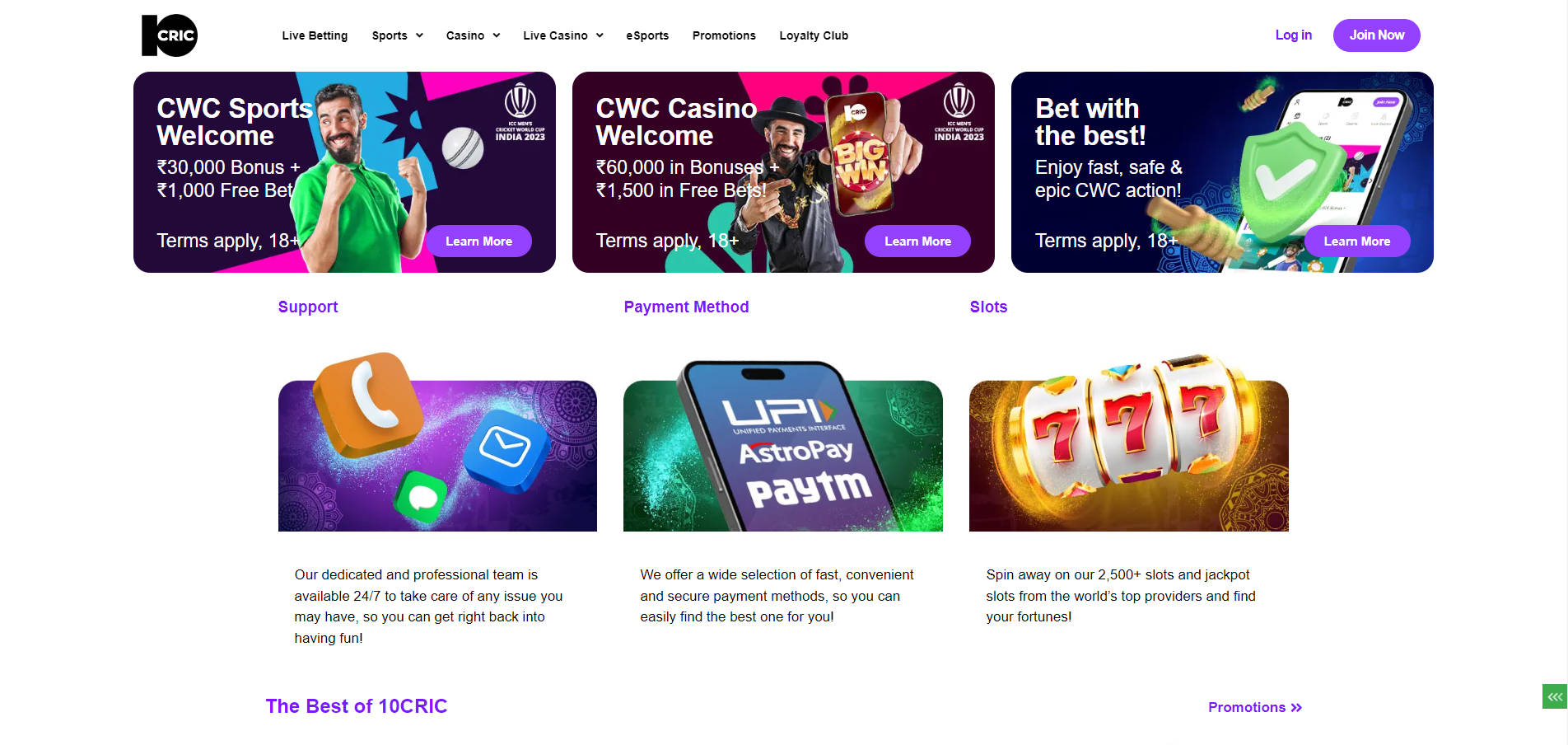 10CRIC - 10CRIC Online Gaming - Homepage